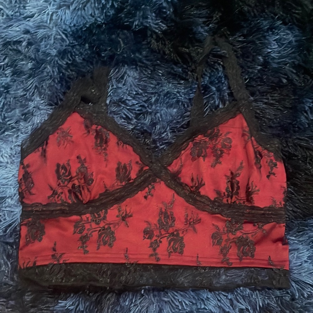 Red Lace Sexy Top